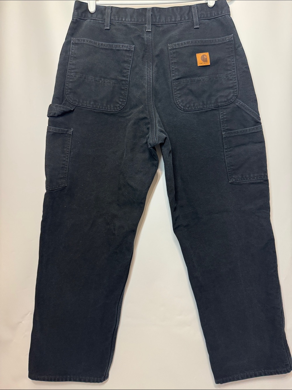 Carhartt B111 Flannel Lined Duck Canvas Carpenter Pants Black 33x30 Vintage